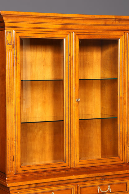 Wunderschöne Original Selva Vitrine Villa Borghese massiv Holz Buffet Schrank Bibliothek
