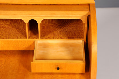 Traumhafter Mid Century Rollladen Sekretär echt Holz Büro Schrank Vintage Schreibkommode