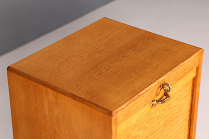 G090 Finish cm Schlichter Mid Century Rollladenschrank Bauhaus Apothekerschrank Art Deco Büro Aktenschrank