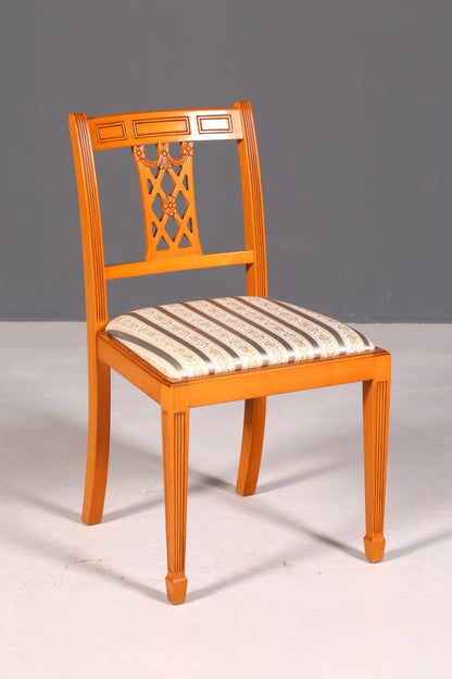 G091 Finish cm 4x Edle Englische Stühle Englisch Dining Chairs Antik 60er Jahre Regency Küchenstühle Stuhlset (Kopie)