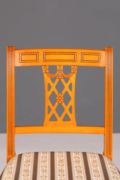 G091 Finish cm 4x Edle Englische Stühle Englisch Dining Chairs Antik 60er Jahre Regency Küchenstühle Stuhlset (Kopie)