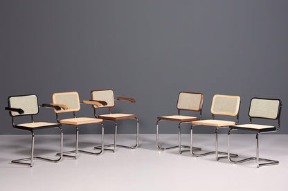 Korbgeflecht Freischwinger Stuhl "Milano" Made in Italy Beige Wippstuhl Küchenstuhl Esszimmer Stuhl