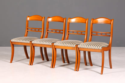 G093 Finish 4x Edle Englische Stühle Englisch Dining Chairs Antik 60er Jahre Regency Küchenstühle Stuhlset (Kopie)