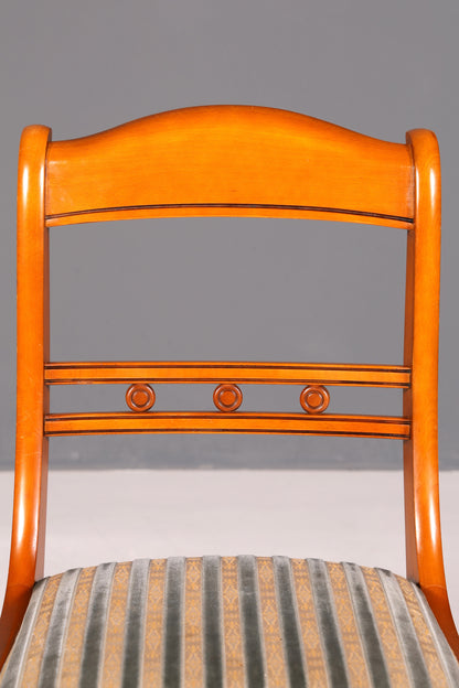 G093 Finish 4x Edle Englische Stühle Englisch Dining Chairs Antik 60er Jahre Regency Küchenstühle Stuhlset (Kopie)