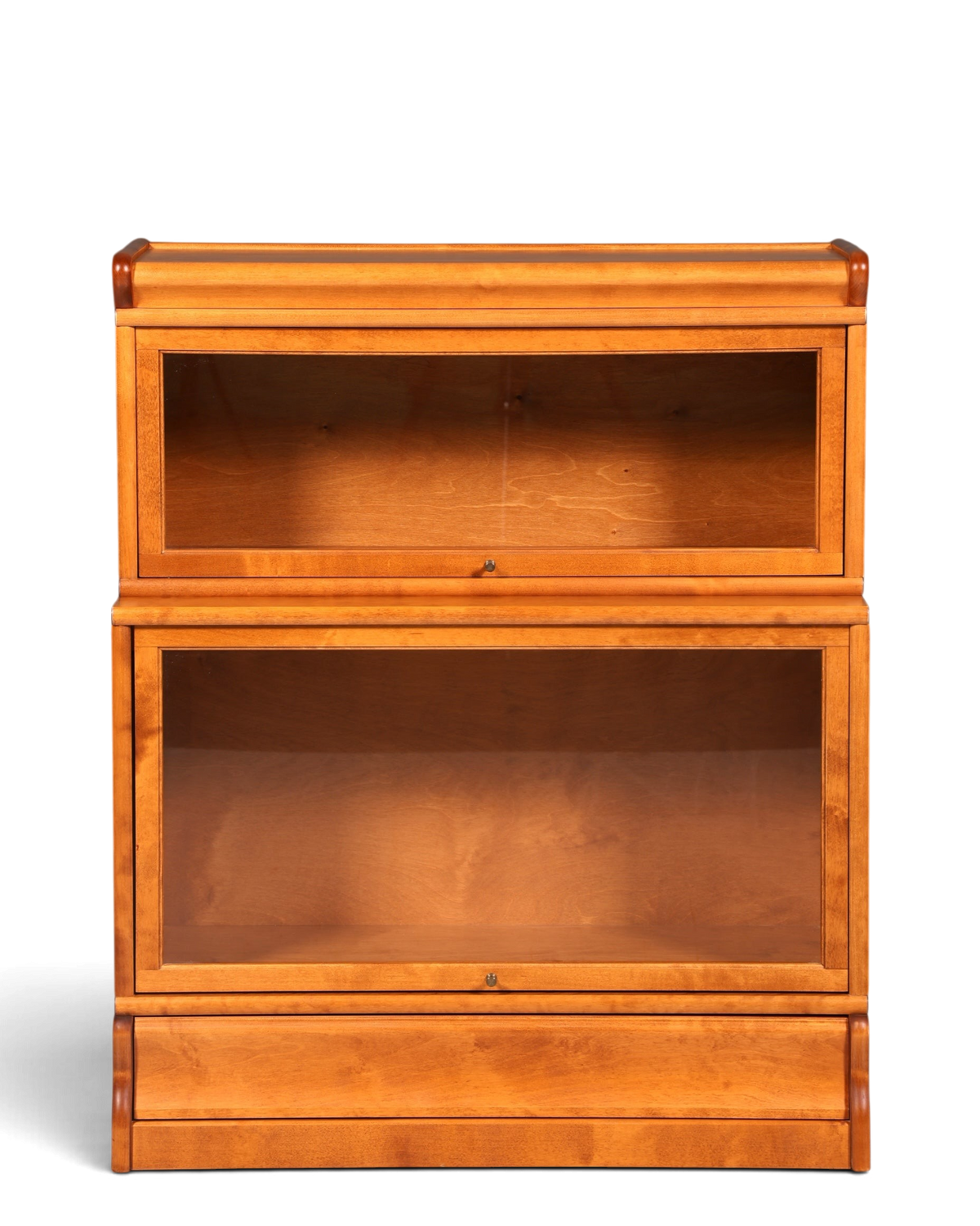 Hauptstadt Möblerei Boknäs Bücherregal aus Holz im Globe Wernicke Stil mit zwei verglasten Klapptüren