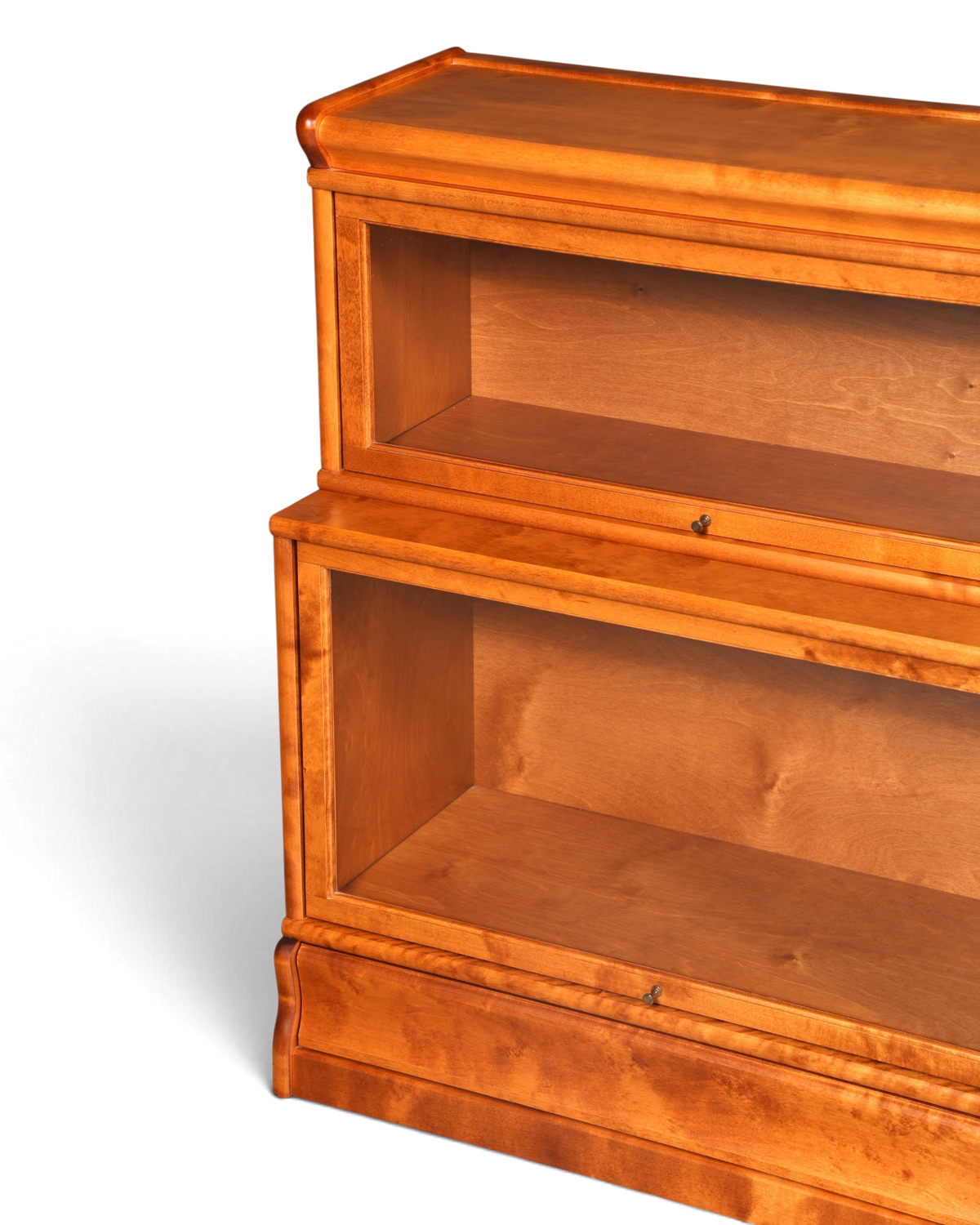 Hauptstadt Möblerei Boknäs Bücherregal aus Holz im Globe Wernicke Stil mit zwei verglasten Klapptüren
