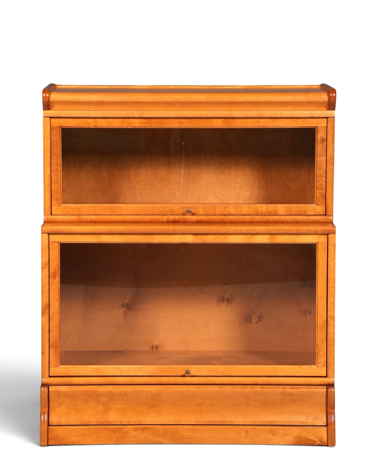 Hauptstadt Möblerei Boknäs Bücherregal aus Holz im Globe Wernicke Stil mit zwei verglasten Klapptüren