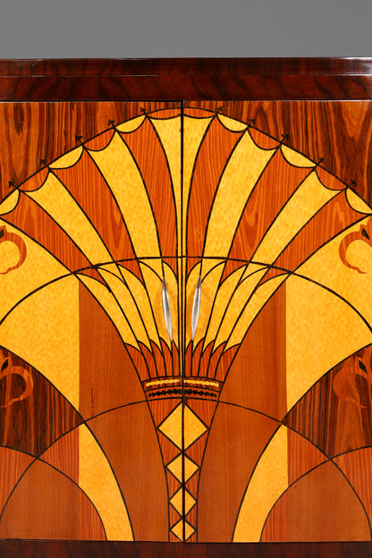 Meuble haut de style Art déco, commode, meuble vertiko, Sun