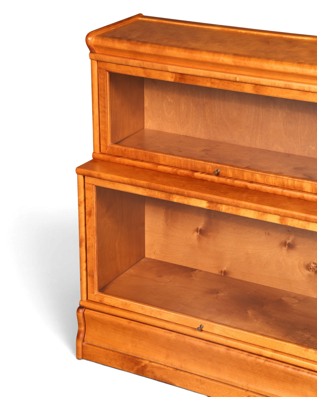 Hauptstadt Möblerei Boknäs Bücherregal aus Holz im Globe Wernicke Stil mit zwei verglasten Klapptüren