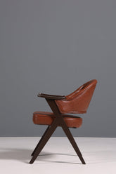 Luxuriöser "Manchester Brown" Stuhl Armlehnstuhl Bürostuhl Chesterfield Stil Esszimmerstuhl Lounge Stuhl