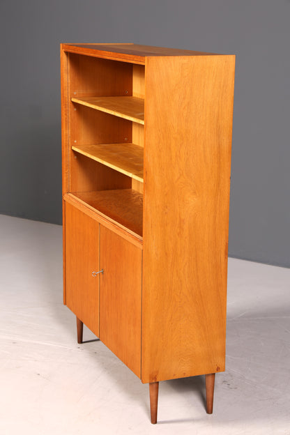 Wunderschöner Mid Century Regal Schrank Vintage Highboard Bücherregal Holz Kommode ohne Gläser