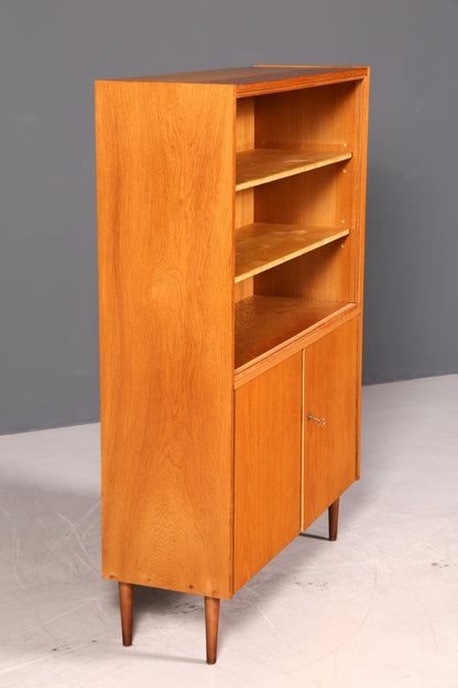 Wunderschöner Mid Century Regal Schrank Vintage Highboard Bücherregal Holz Kommode ohne Gläser