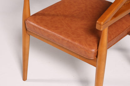 Edler Korbgeflecht Esszimmer Stuhl "Malibu Brown" Küchenstuhl Armlehnstuhl Buche Sekretär Stuhl