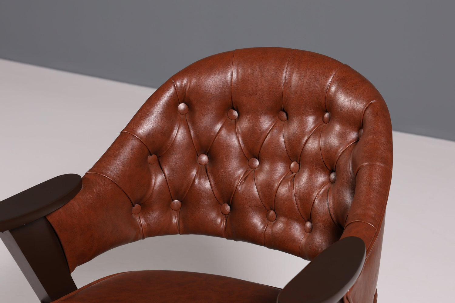 Luxuriöser "Manchester Brown" Stuhl Armlehnstuhl Bürostuhl Chesterfield Stil Esszimmerstuhl Lounge Stuhl