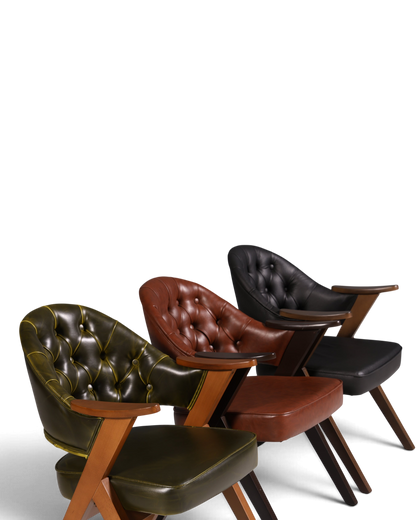 Luxuriöser "Manchester Black" Stuhl Chesterfield Stil  Bürostuhl Esszimmerstuhl Lounge Stuhl