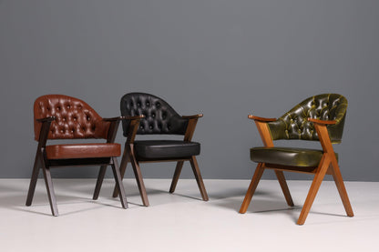 Luxuriöser "Manchester Green" Stuhl Bürostuhl Esszimmerstuhl Lounge Stuhl im Chesterfield Design