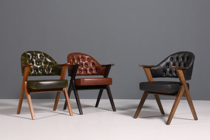 Luxuriöser "Manchester Black" Stuhl Chesterfield Stil  Bürostuhl Esszimmerstuhl Lounge Stuhl