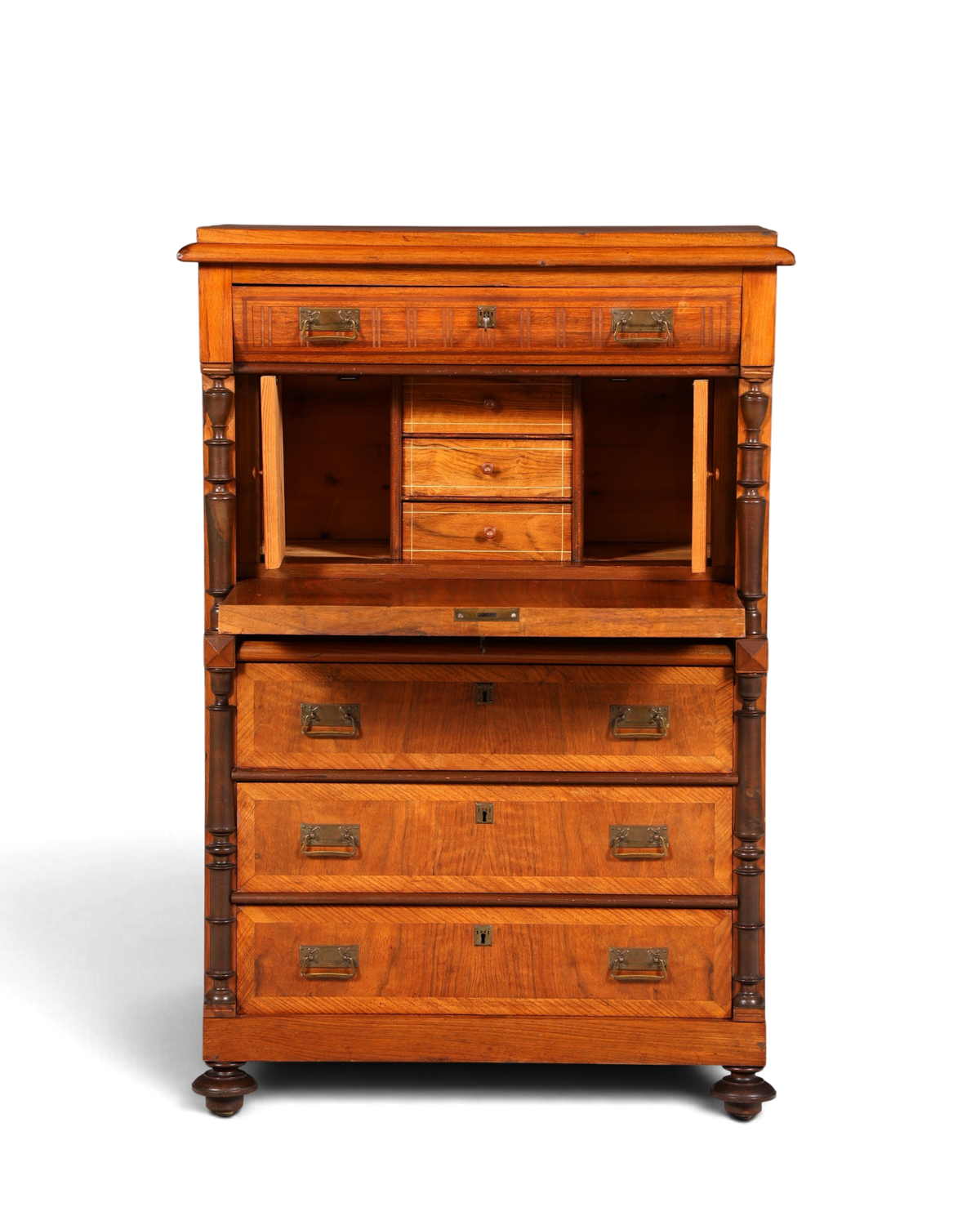 Traumhafter Gründerzeit Sekretär Jugendstil Kommode Antik Schubladenkommode Vertiko Highboard