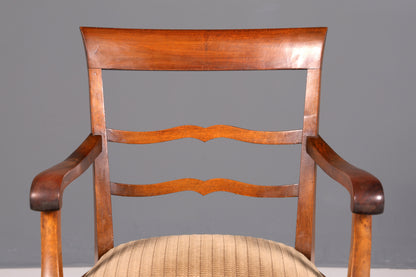 Wunderschöner Art Deco Armlehnstuhl um 1930 Nussbaum Sekretär Stuhl Antik Küchenstuhl Esszimmer Stuhl