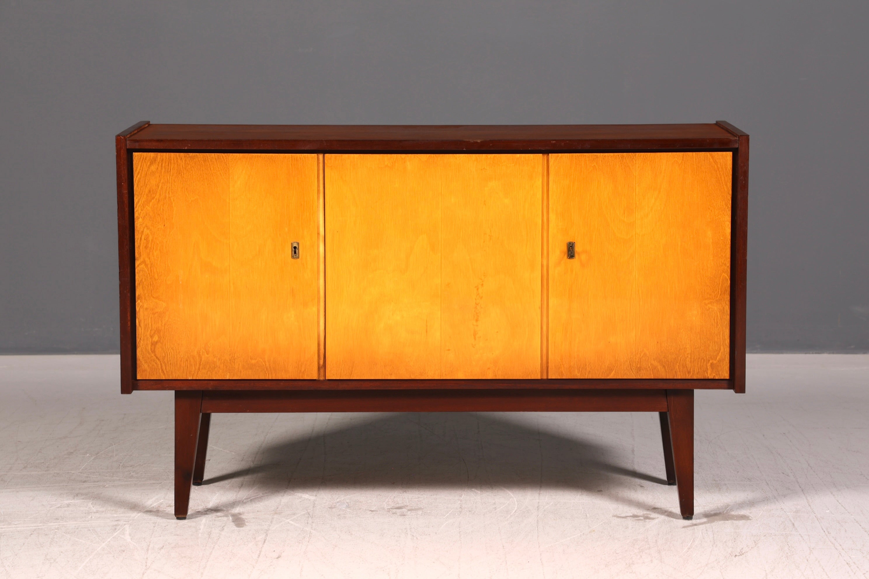 Wunderschönes Mid Century Sideboard Vintage TV Kommode Schrank Anrichte 60s Holz