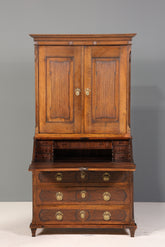 Beeindruckender Biedermeier Sekretär Louis Seize Aufsatzsekretär um 1810 Schreibkommode Büroschrank Kommode