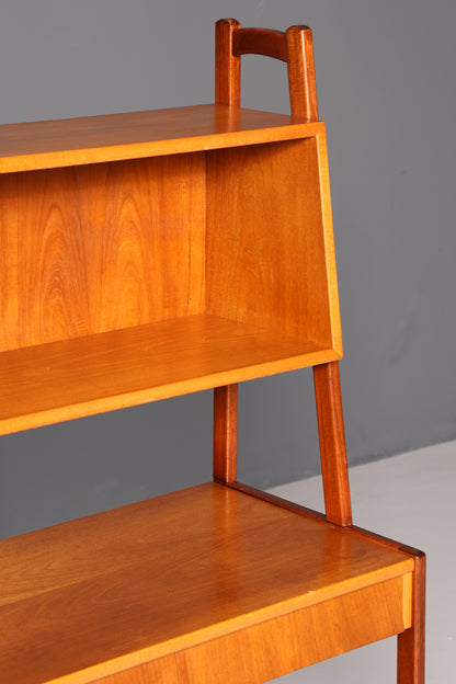 Wunderschöner Mid Century Schreibtisch mit Regalaufsatz Teak Danish Design Bürotisch Vintage 60s