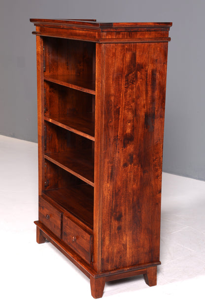 Belle bibliothèque ancienne, bibliothèque en bois véritable, style anglais