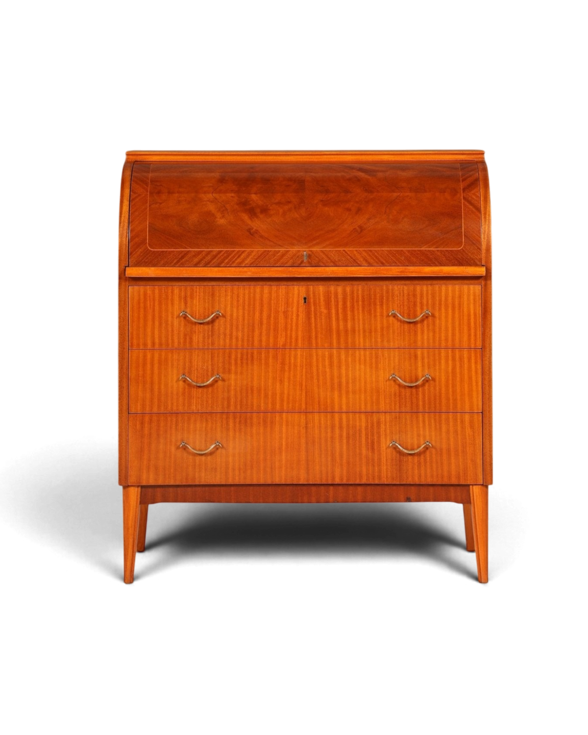 Wunderschöner Mid Century Rollladen Sekretär echt Holz Büro Schrank Vintage Schreibkommode