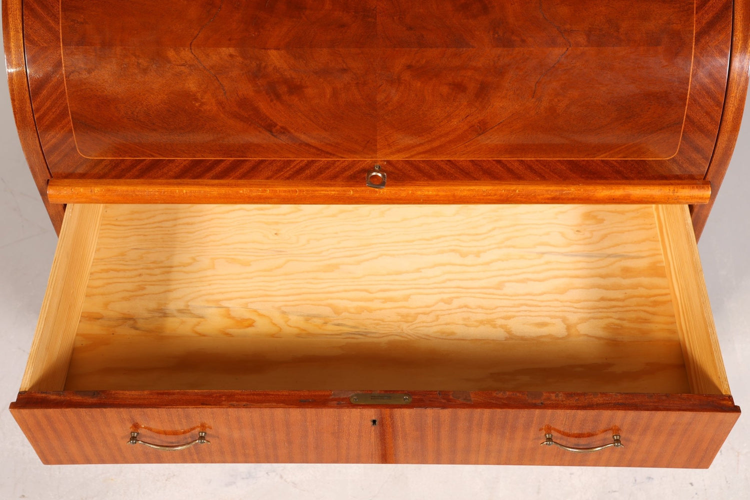 Wunderschöner Mid Century Rollladen Sekretär echt Holz Büro Schrank Vintage Schreibkommode