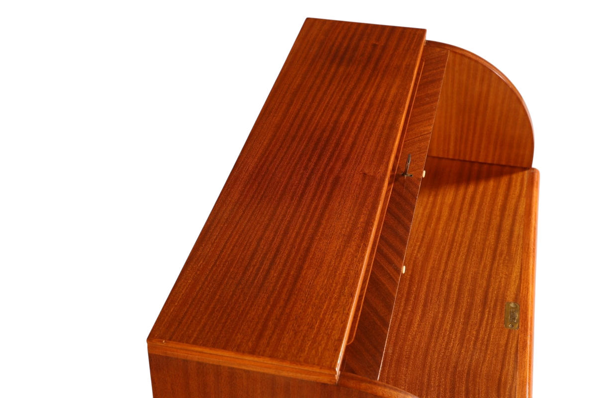 Wunderschöner Mid Century Rollladen Sekretär echt Holz Büro Schrank Vintage Schreibkommode