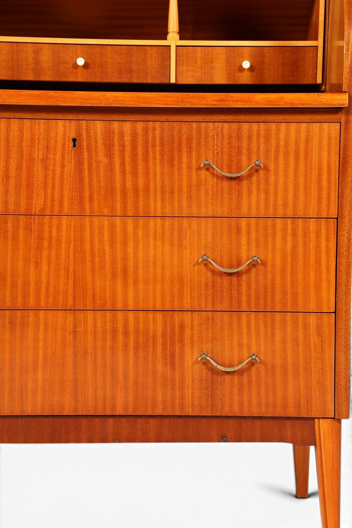 Wunderschöner Mid Century Rollladen Sekretär echt Holz Büro Schrank Vintage Schreibkommode