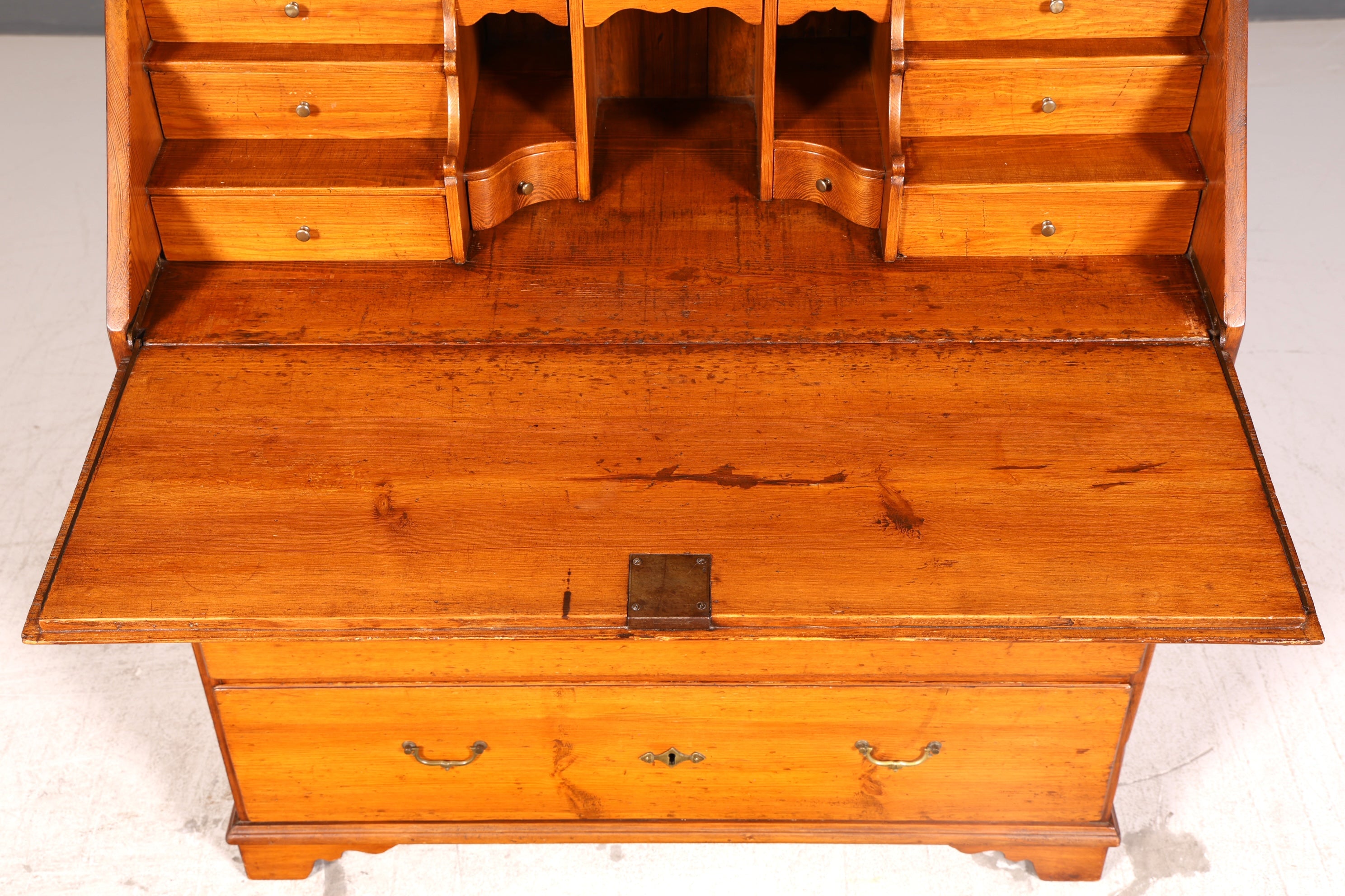 Wunderschöner Englischer Antiker Sekretär Barock Schreibsekretär Eiche Schreibkommode