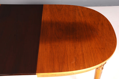 Wunderschöner Ausziehtisch im Gustavianischer Stil Englisch Antik Esstisch Eibe 60s