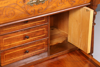 Edler Gründerzeit Sekretär Vertiko Highboard Jugendstil Kommode Schrank um 1880