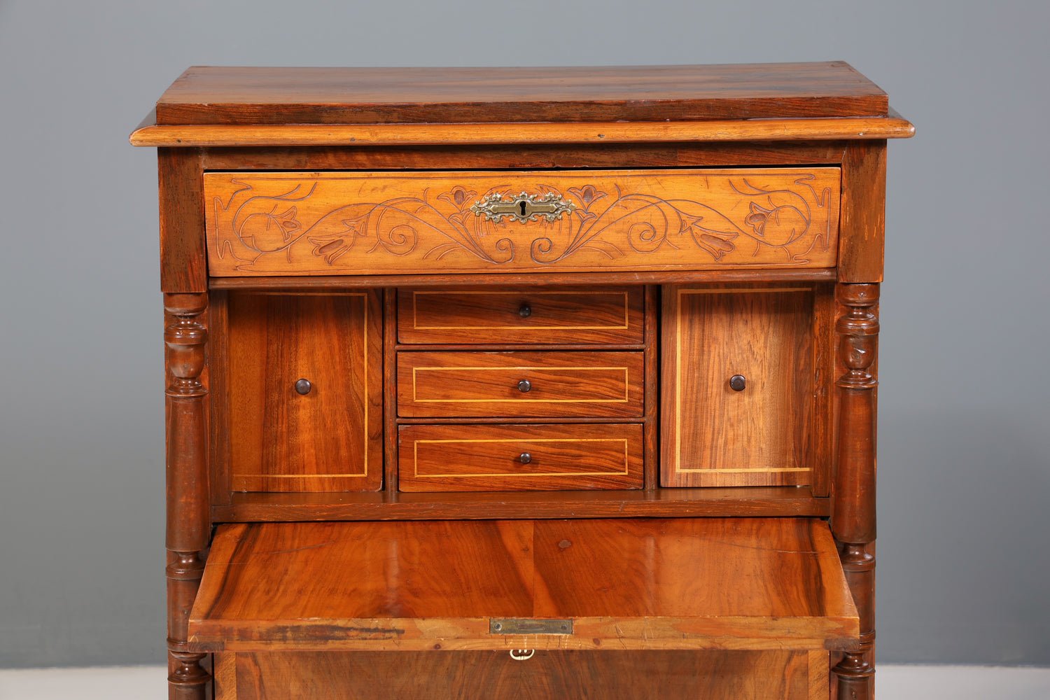 Edler Gründerzeit Sekretär Vertiko Highboard Jugendstil Kommode Schrank um 1880