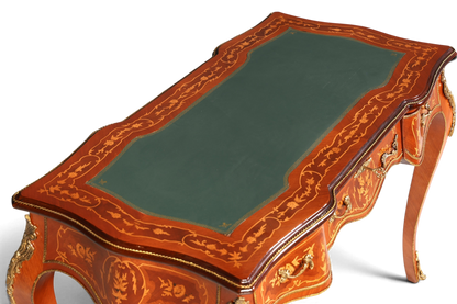 Traumhafter Louis XV Stil Schreibtisch French Desk Antik Barock Stil grün Bürotisch