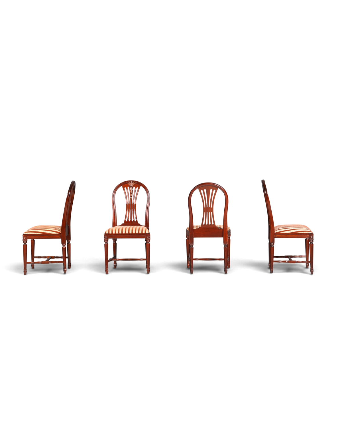 4x Edle Englische Stühle Englisch Dining Chairs Antik 60er Jahre Küchenstühle Stuhlset