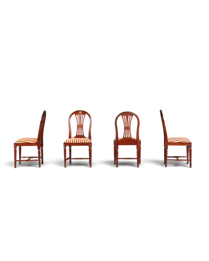 4x Edle Englische Stühle Englisch Dining Chairs Antik 60er Jahre Küchenstühle Stuhlset