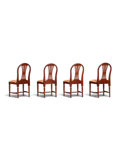 4x Edle Englische Stühle Englisch Dining Chairs Antik 60er Jahre Küchenstühle Stuhlset