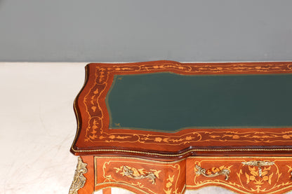 Traumhafter Louis XV Stil Schreibtisch French Desk Antik Barock Stil grün Bürotisch