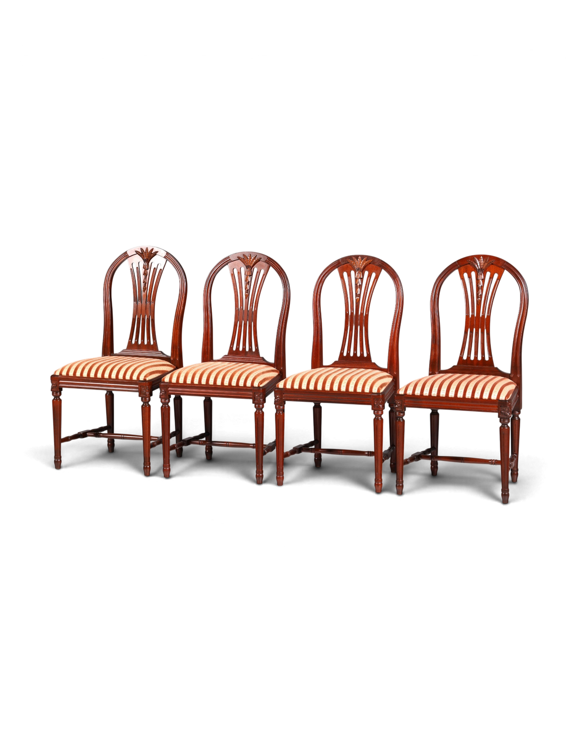 4x Edle Englische Stühle Englisch Dining Chairs Antik 60er Jahre Küchenstühle Stuhlset