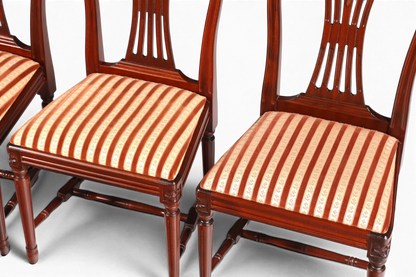 4x Edle Englische Stühle Englisch Dining Chairs Antik 60er Jahre Küchenstühle Stuhlset
