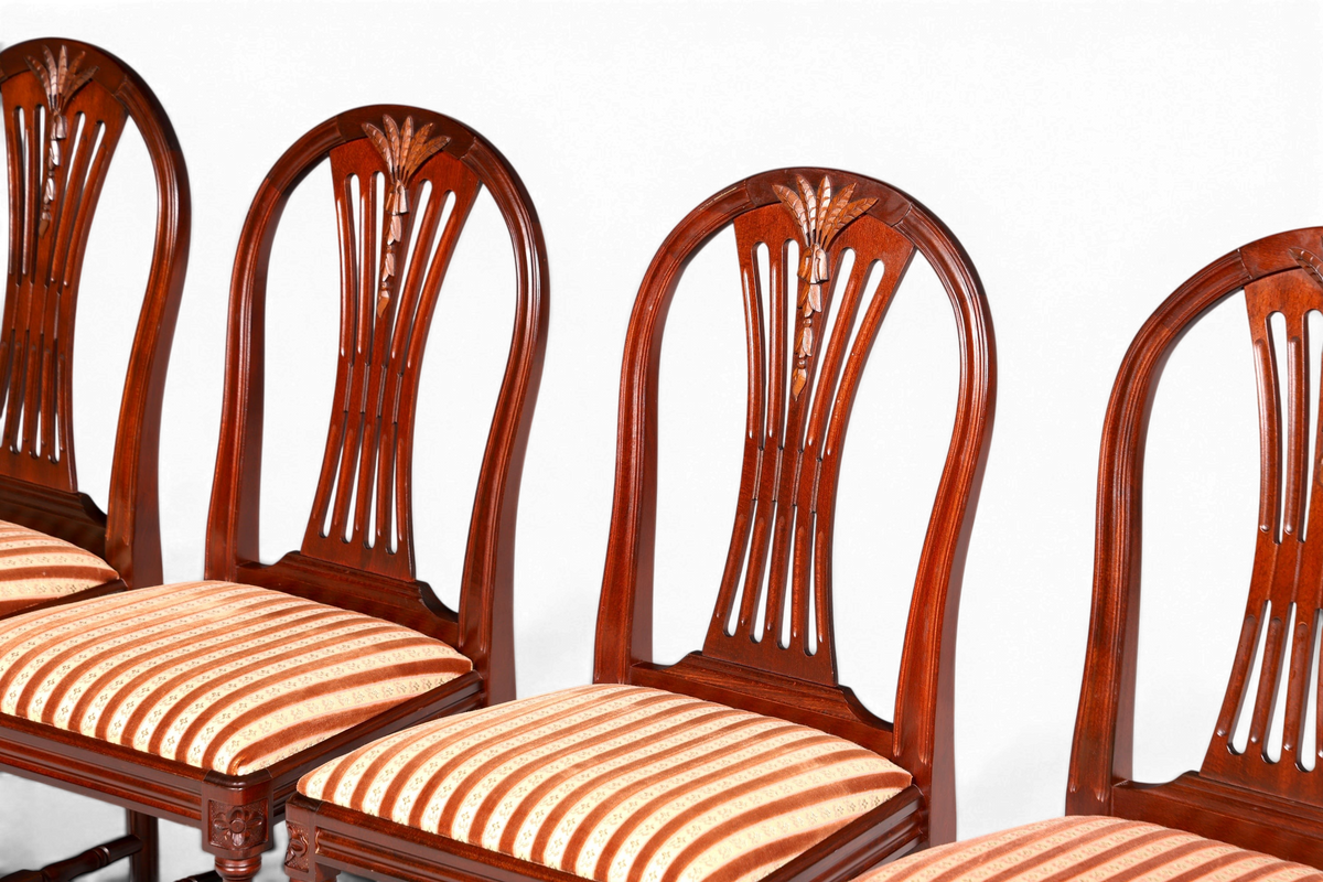 4x Edle Englische Stühle Englisch Dining Chairs Antik 60er Jahre Küchenstühle Stuhlset