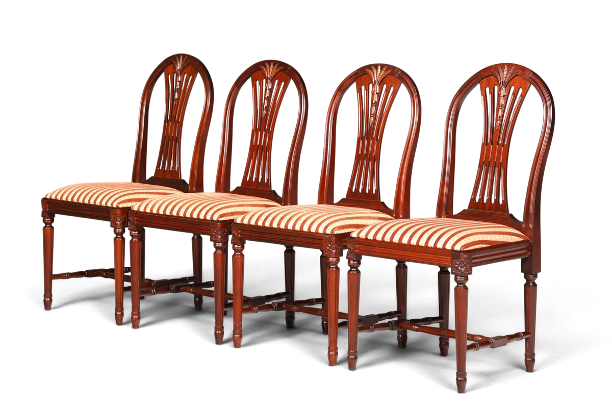 4x Edle Englische Stühle Englisch Dining Chairs Antik 60er Jahre Küchenstühle Stuhlset
