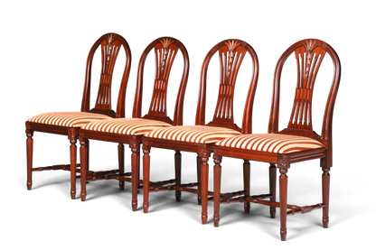 4x Edle Englische Stühle Englisch Dining Chairs Antik 60er Jahre Küchenstühle Stuhlset