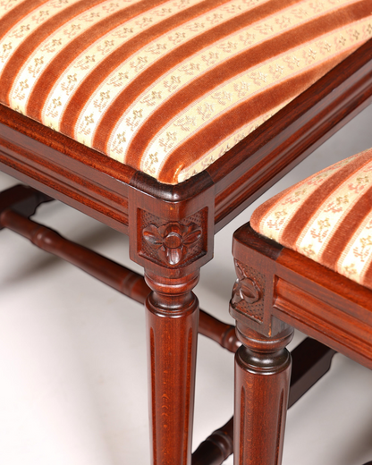 4x Edle Englische Stühle Englisch Dining Chairs Antik 60er Jahre Küchenstühle Stuhlset