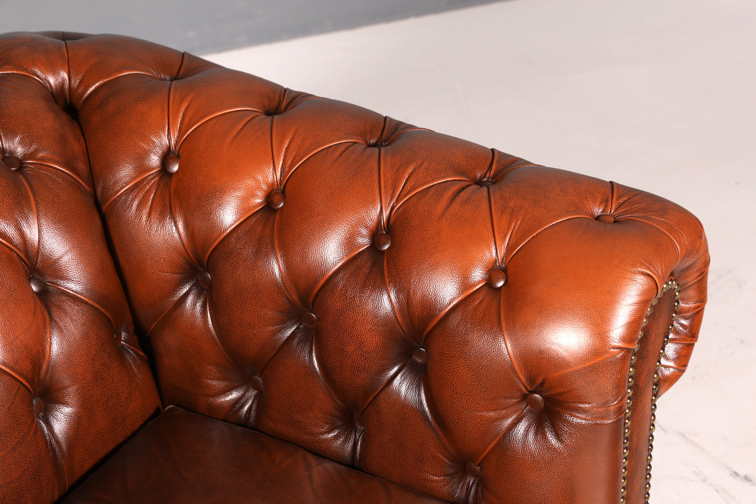 Wunderschöner Original Chesterfield Sessel Englische Leder Armlehnsessel "The Chesterfield Brand" Herrensessel