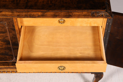 Wunderschönes Original Art Deco Sideboard Schrank TV Kommode um 1930 Chippendale Massivholz