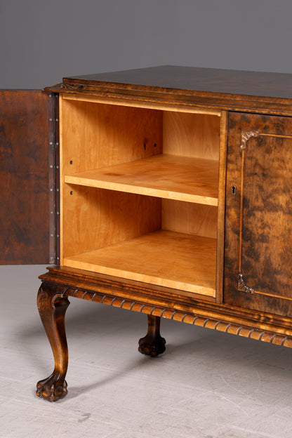 Wunderschönes Original Art Deco Sideboard Schrank TV Kommode um 1930 Chippendale Massivholz