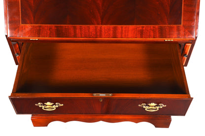 Magnifique secrétaire anglais, vitrine ancienne en acajou des années 1960, Royaume-Uni